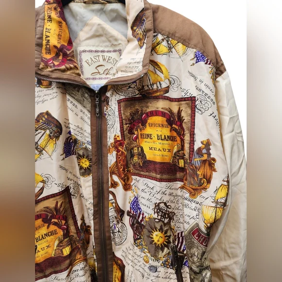 EAST WEST SILKS light windbreaker zip up jacket, size 1X - Picture 2 of 8